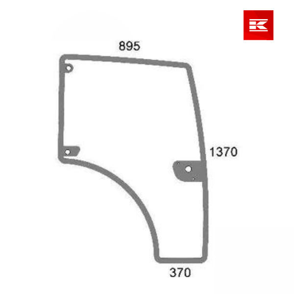 Vidro de porta p/DEUTZ-FAHR