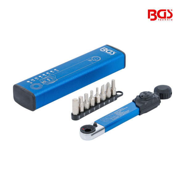 Chave de torque 1/4" | 2 - 10 Nm | 9 peças