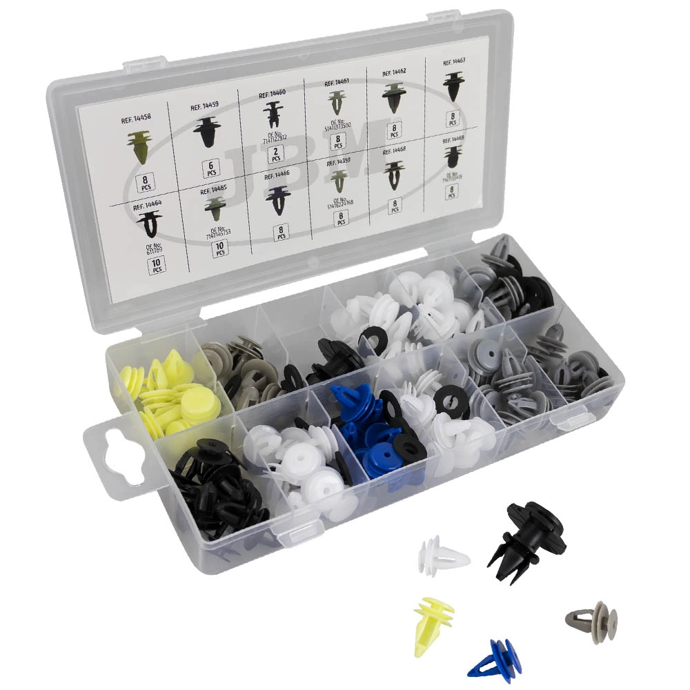 Sortido de clips para painéis e molduras de Bmw/ Mini | 92 peças