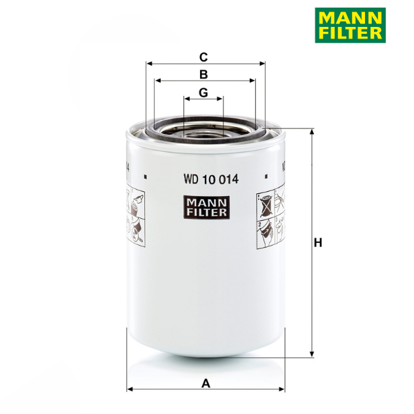 Filtro hidráulico MANN WD10014