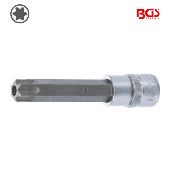 Chave de caixa bit torx 1/2" |           T70 | 100mm com perfuração