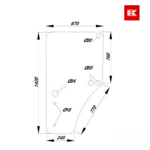 Portas/Vidro de porta lado esquerdo