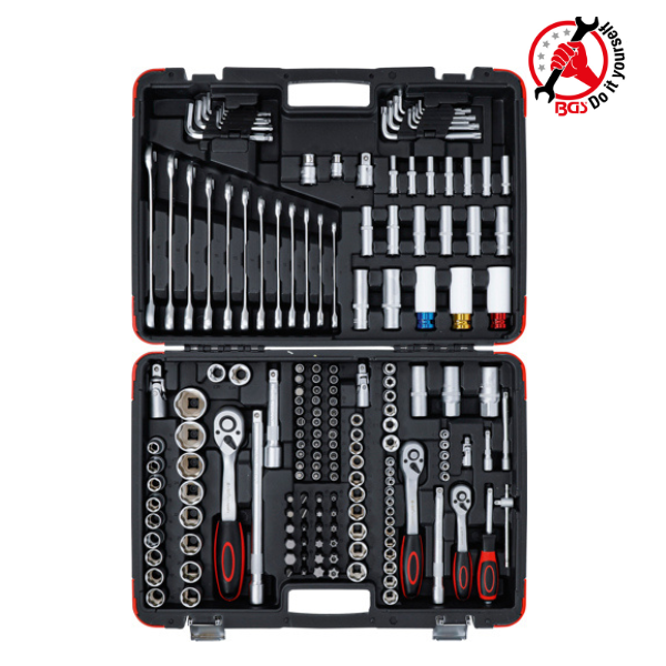 Conjunto de chaves de caixa | 1/4"-3/8"-1/2" | 176 peças