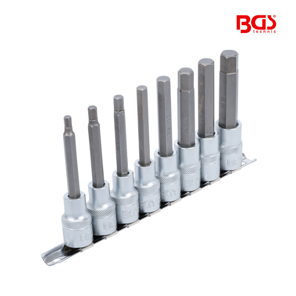 Conjunto de bits sextavada 1/2" | 5 - 13 mm | 8 peças