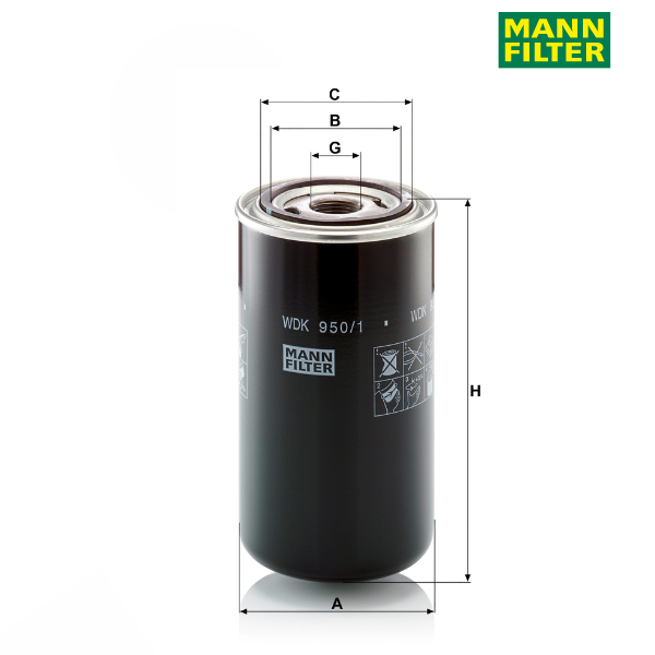 Filtro de combustível MANN WDK950/1