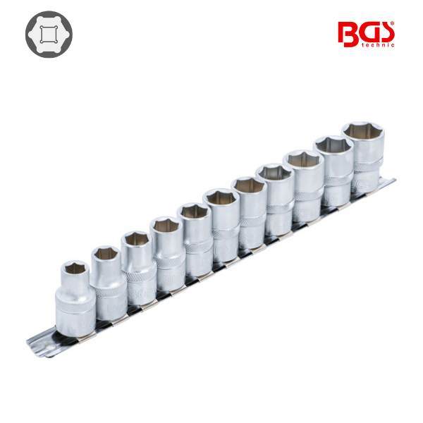 Chaves de caixa, sextavada 1/2" | 10 - 21 mm | 11 peças