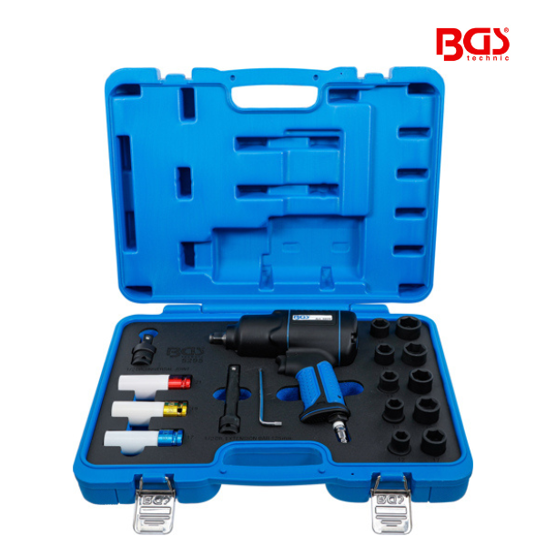 Chave pneumática e chaves de caixa 1/2" | 1200 Nm | 16 peças