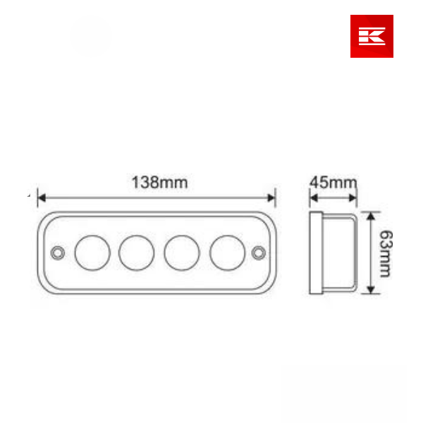 Luz de trabalho LED, 20W, 1750lm