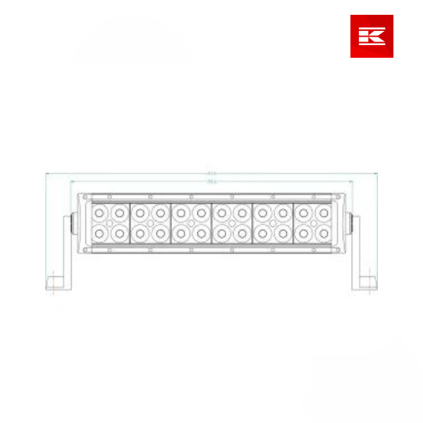 LED plana Barra 351,6mm | 72W | 3060 Lumens | 12/24V