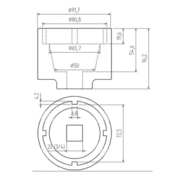 Chave para transmissão para Scania | 72 / 80 mm