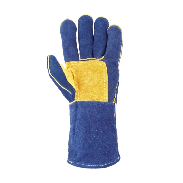 Luva Soldador Crute Azul Kevlar Forro 35 cm