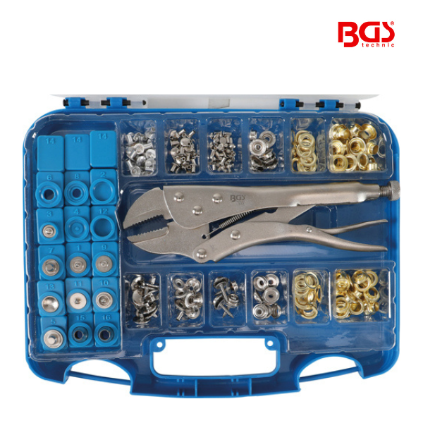 Kit de ilhós e botões | 275 peças