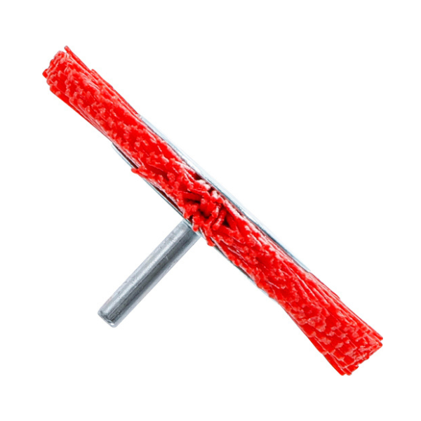 Escova de nylon | 100 mm | eixo de 6 mm