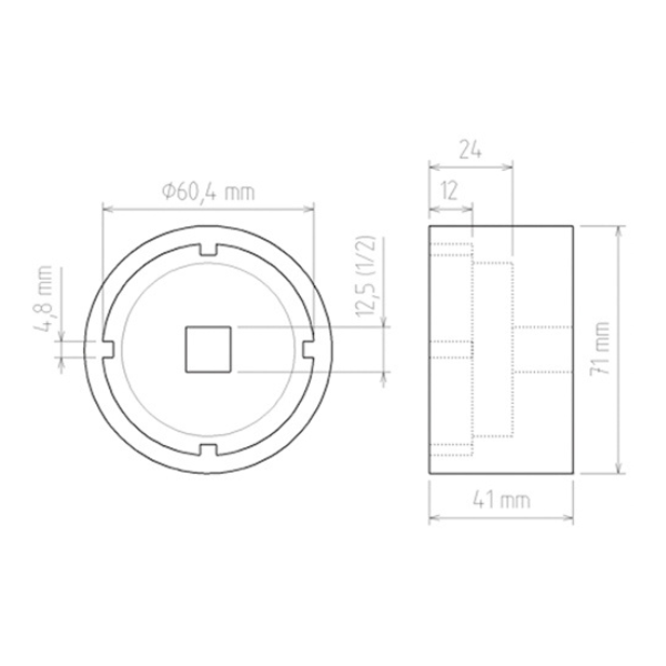 Chave | Munhões interiores | para Ford Transit com eixo tipo 34