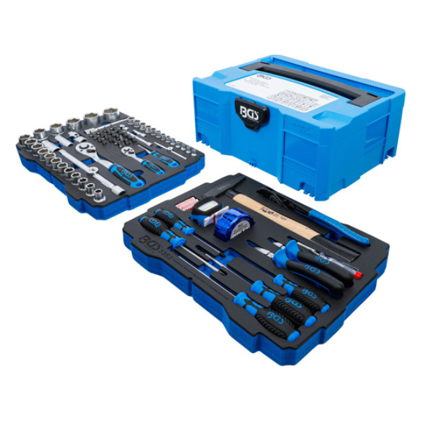 Conjunto de chaves 1/4" / 1/2" | BGS systainer® | 77 peças