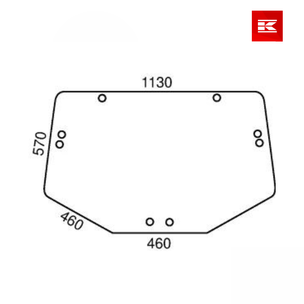 Vidro traseiro superior p/J.Deere