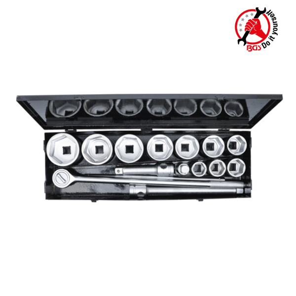 Jogo de chaves de caixa 1"  | 36 - 80 mm | 15 peças