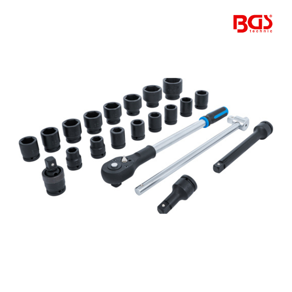 Jogo de chaves de caixa impacto  | 19 - 50 mm | 21 peças