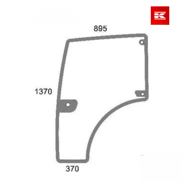 Vidro de porta p/DEUTZ-FAHR