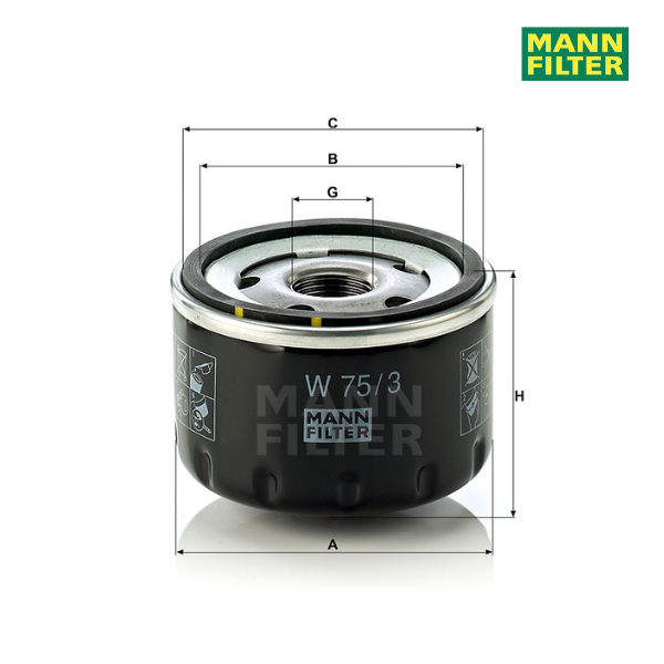 Filtro de óleo MANN W75/3