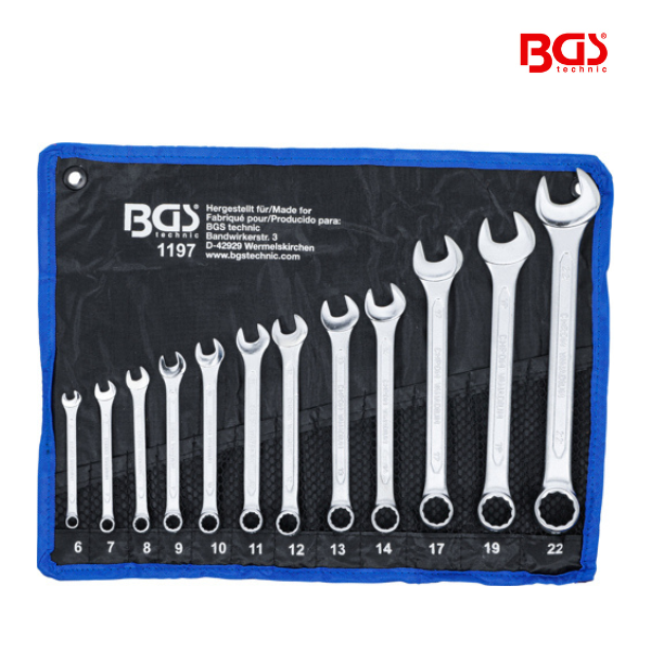 Chaves combinadas | 6 - 22 mm | 12 peças