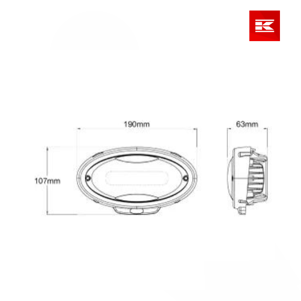 Luz de trabalho LED, 40W, 3500lm