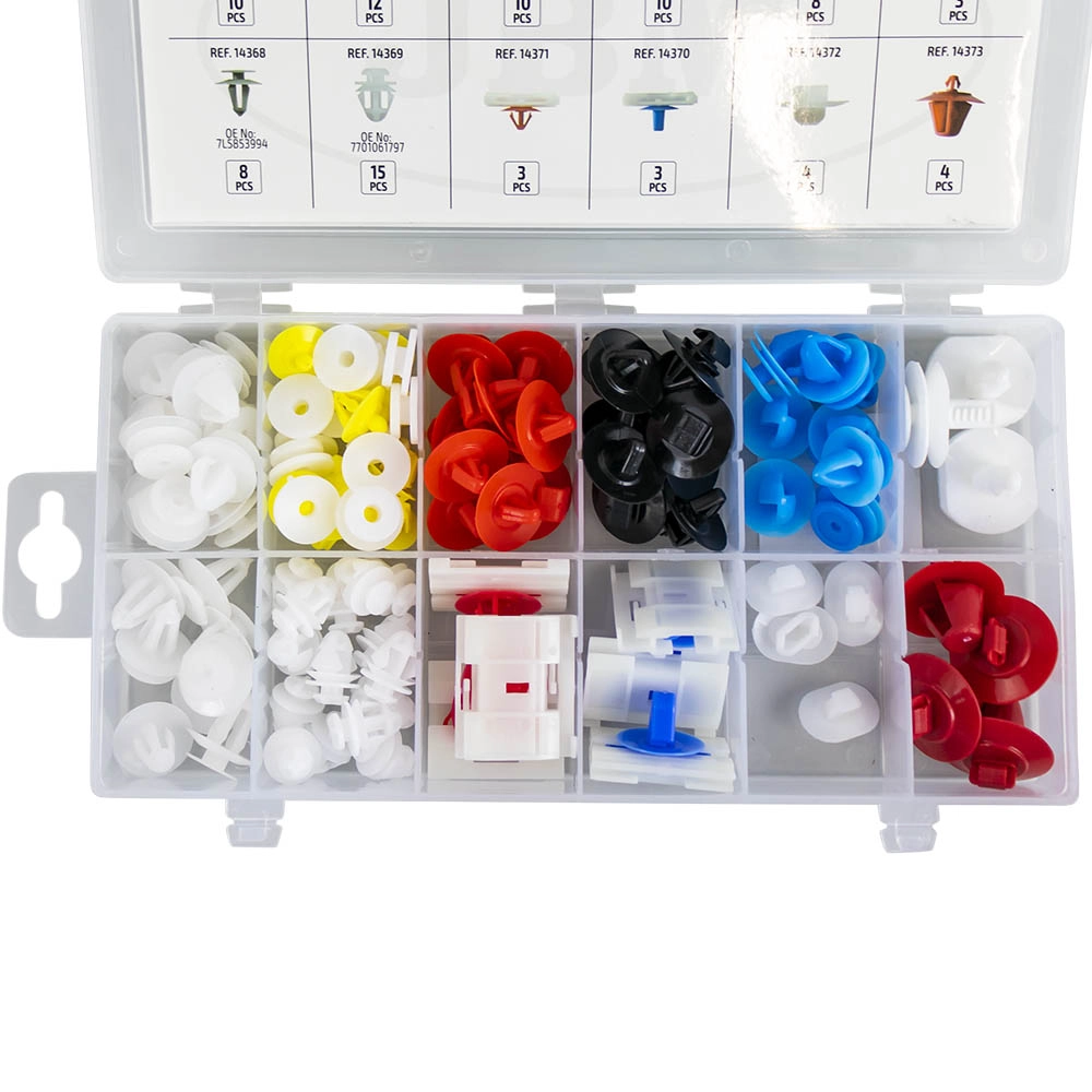 Sortido de clips para molduras+H13 Renault / Dacia | 90 peças