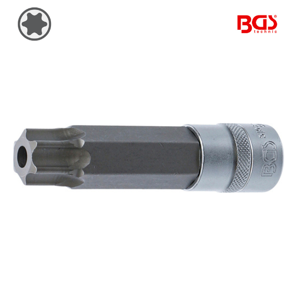 Chave de caixa bit torx 1/2" |         T100 | 100mm com perfuração