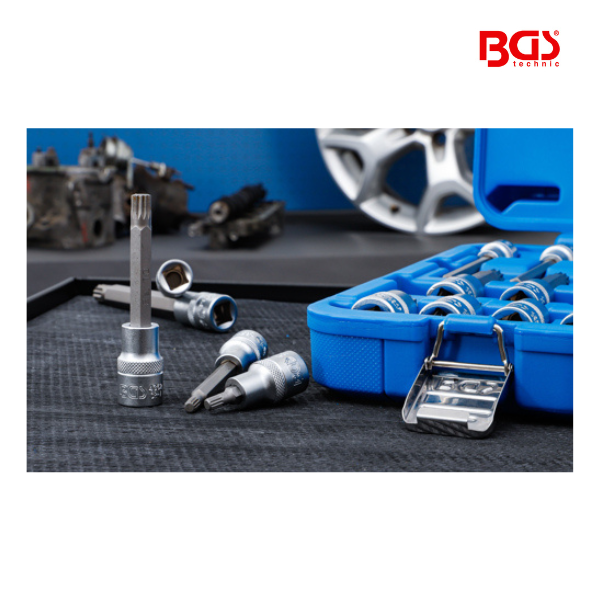 Conjuntos chaves de caixa bits 12 faces (XZN) | 26 peças