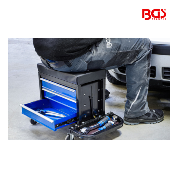 Banco deslizante para oficina | com 3 gavetas