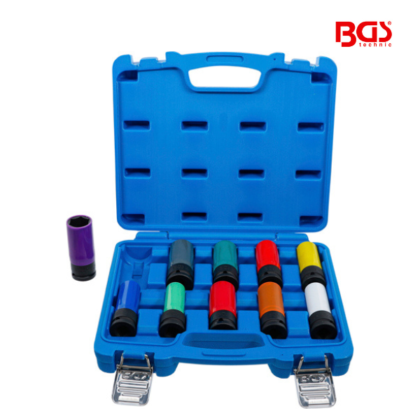 Kit chaves de impacto 1/2" | 10 - 24 mm | 10 peças