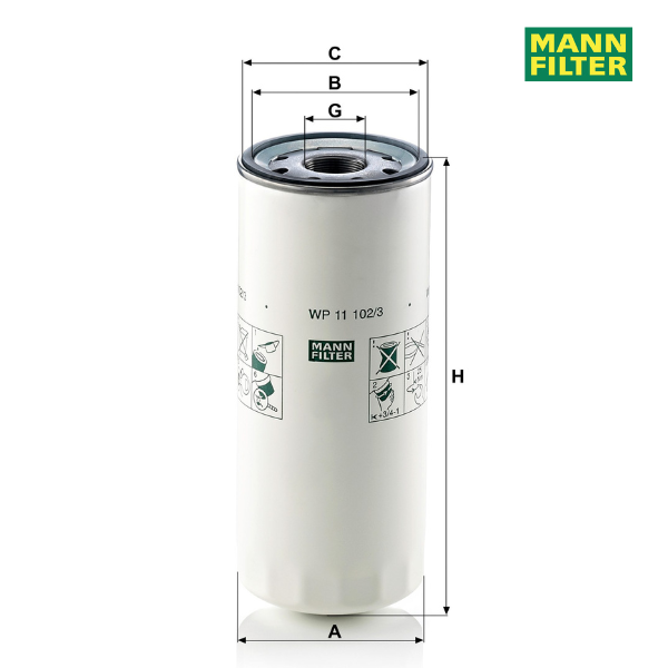 Filtro de óleo MANN WP11102/3