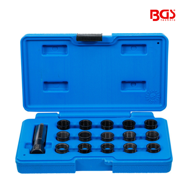Kit  de reparação de rosca de vela de ignição M14 x 1,25 mm | 16 peças