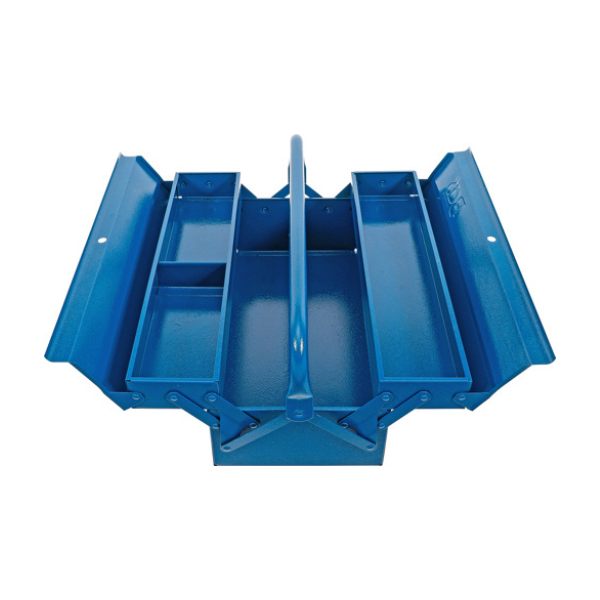 Caixa de ferramentas de metal | vazio | 420 x 200 x 150 mm | 3 compartimentos