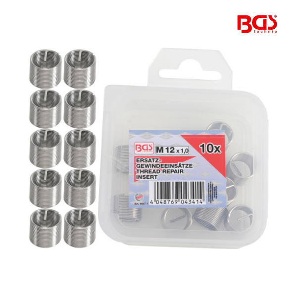 Encaixes roscados de substituição |  M12 x 1,0 mm | 10 peças