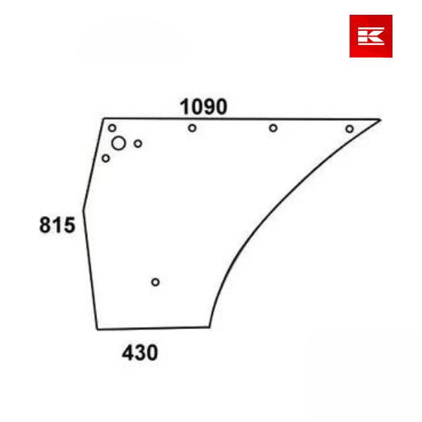 Vidro porta inferior p/DEUTZ