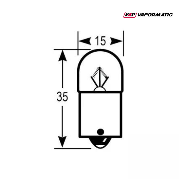 Lâmpada R5W 12V 5W | 2 und.