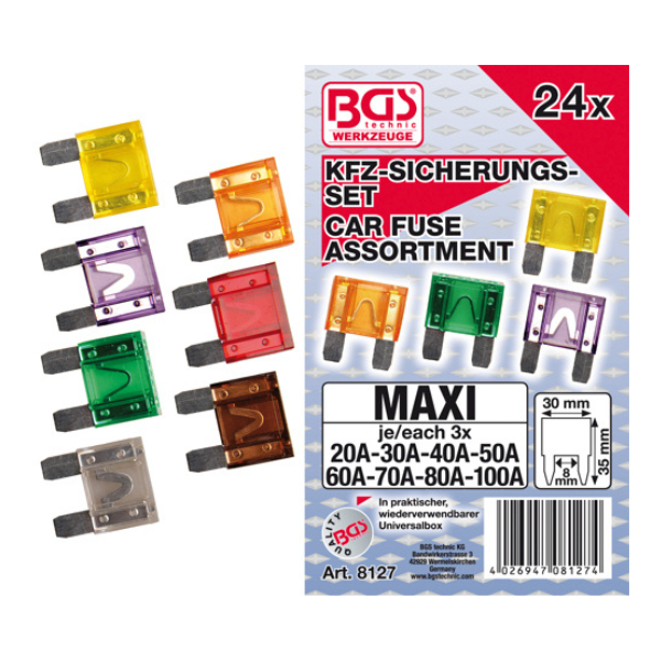 Fusíveis para automóveis | Maxi | 24 peças