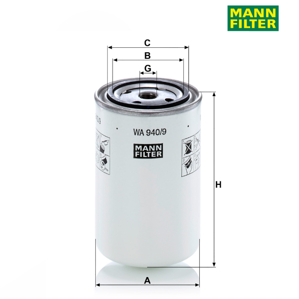 Filtro refrigeração MANN WA940/9