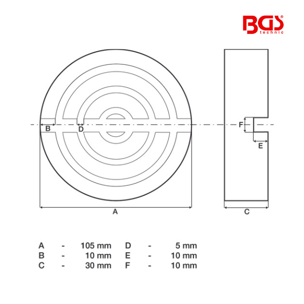 Base de borracha | para macaco |  Ø 105 mm