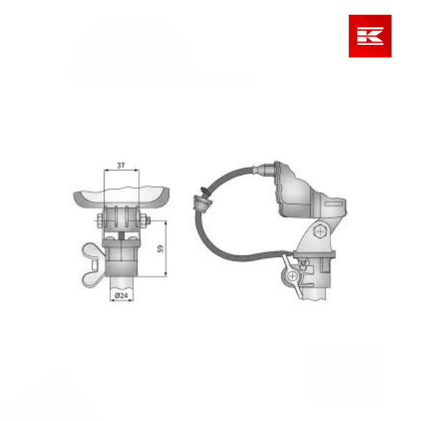 Adaptador de abraçadeira para tubos com conector AMP