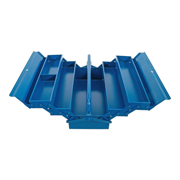 Caixa de ferramentas de metal | vazio | 530 x 200 x 200 mm | 5 compartimentos