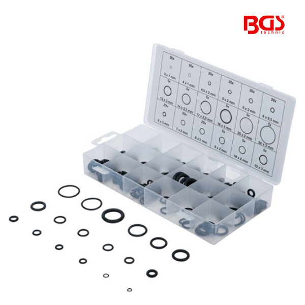 Sortido de o-rings | Ø 3 - 22 mm | 225 peças