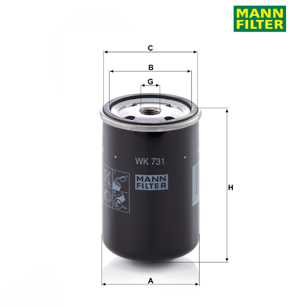 Filtro de combustível MANN WK731