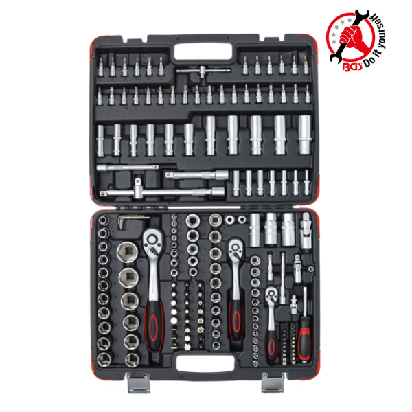 Conjunto de chaves de caixa | 1/4"-3/8"-1/2" | 176 peças