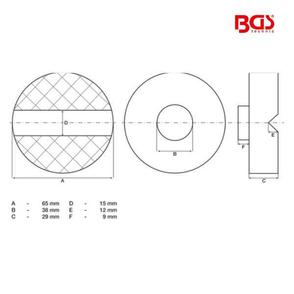 Base de borracha | para macaco | 65 x 38 mm