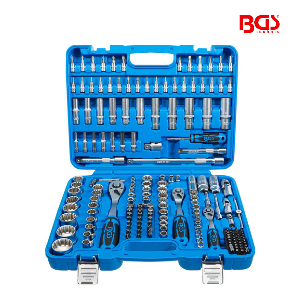 Jogo de chaves de caixa "Gear Lock" 1/4"-3/8"-1/2" | 192 peças