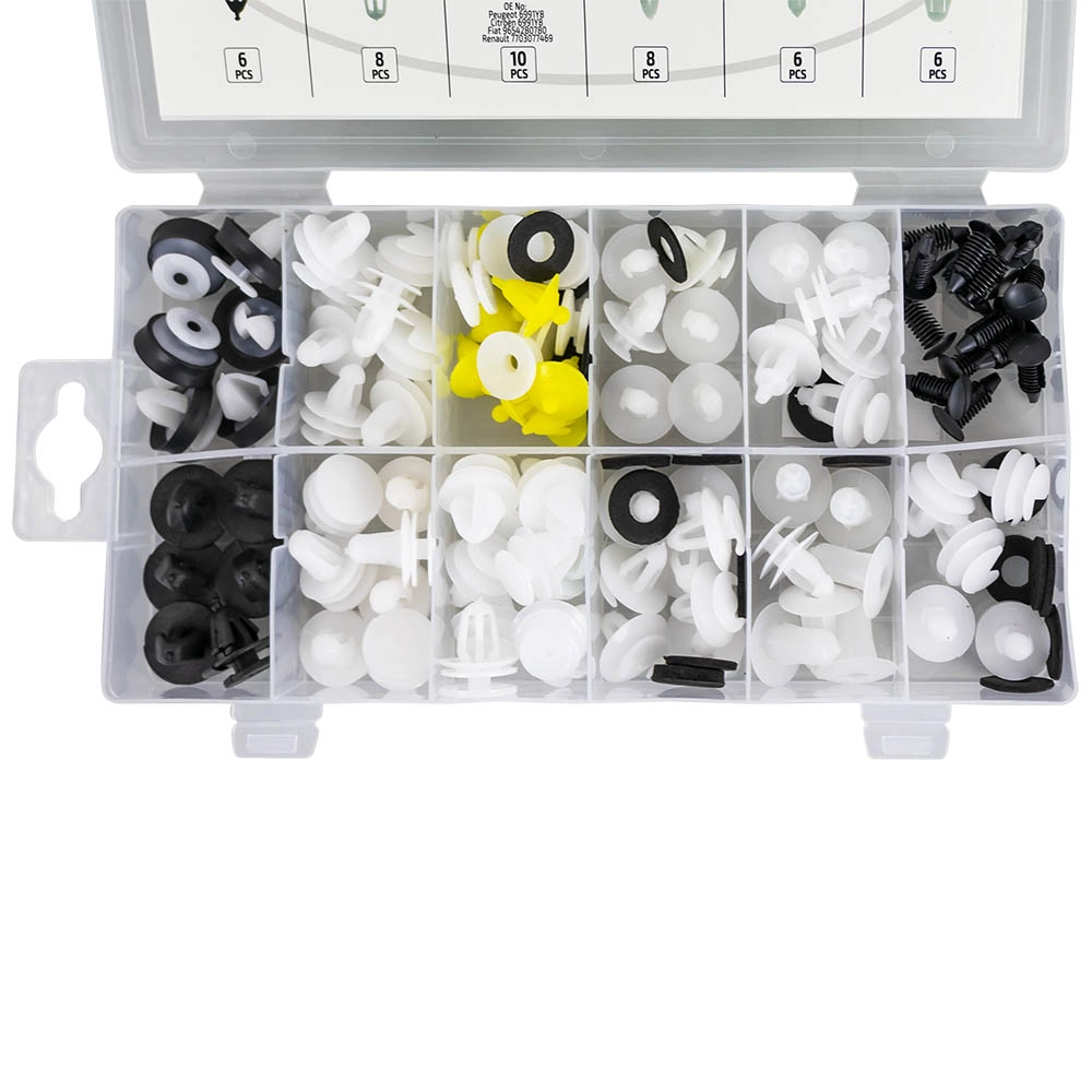 Sortido de clips para painéis de porta Peugeot / Citroên | 93 peças