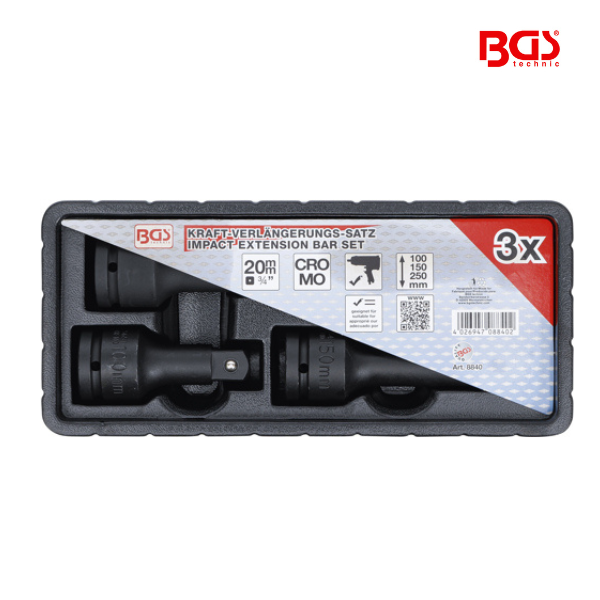 Jogo de extensão de impacto 3/4" | 3 peças