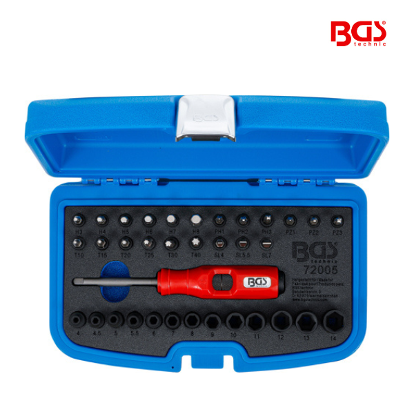 Jogo de chaves de fendas de impacto 1/4" | 36 peças